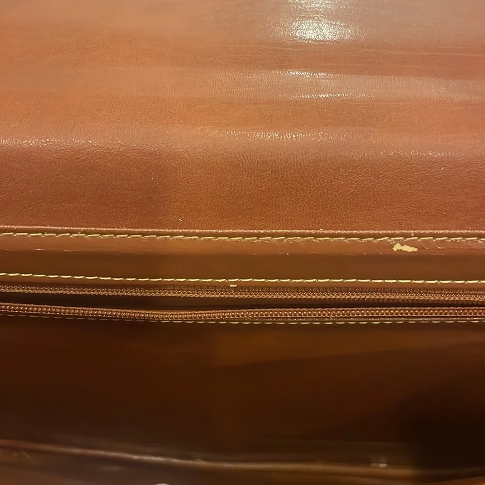 Classic Brown Leather Jack George’s Men's Briefcase (OL)